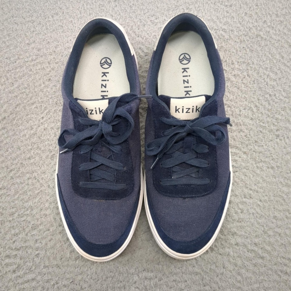 Kizik Shoes Mens Size 8.5 W Blue Canvas HandsFree Labs Sneakers Comfort Casual - Picture 7 of 16